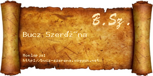 Bucz Szeréna névjegykártya
